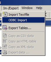 ODBC Import
